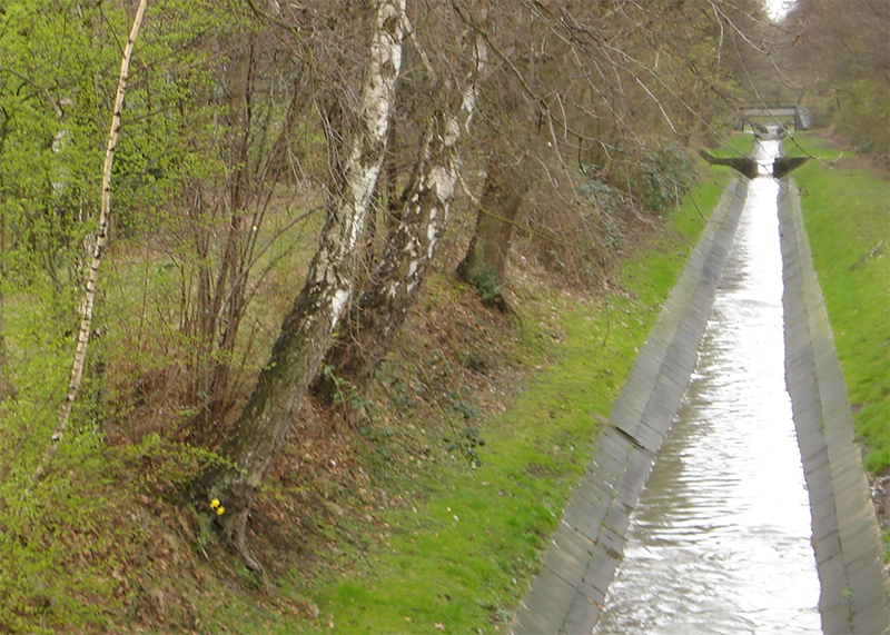 Flussabschnitt der Gewässerstrukturgüte 7